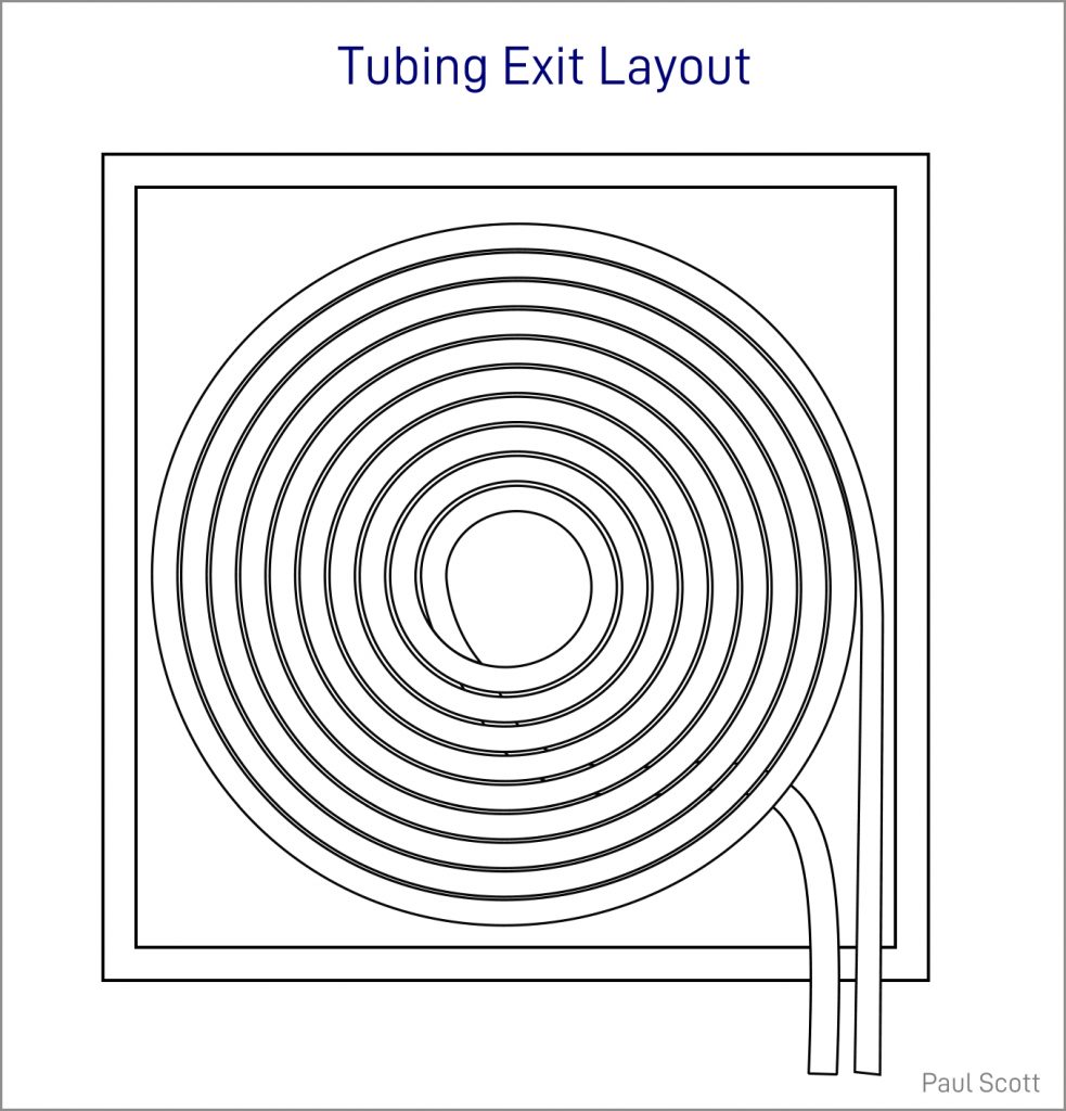 Solar Pool Heater Tubing Exit Layout