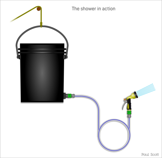 solar bucket shower