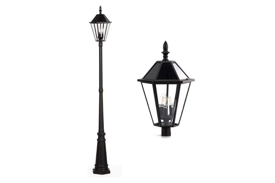 LUTEC London Solar Steet Lamp Post