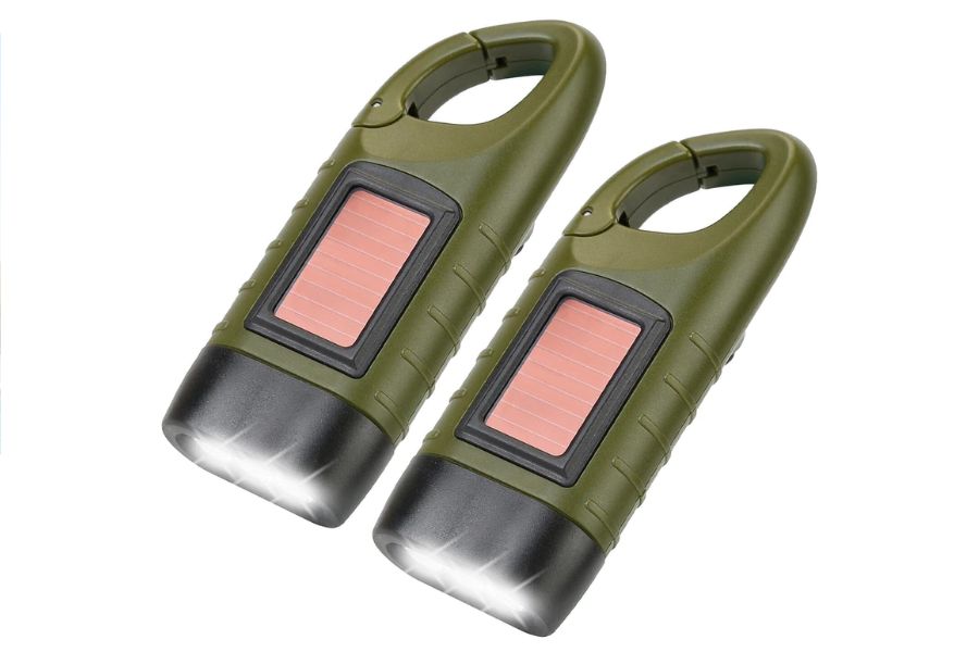 Hand Crank Solar Powered Flashlight