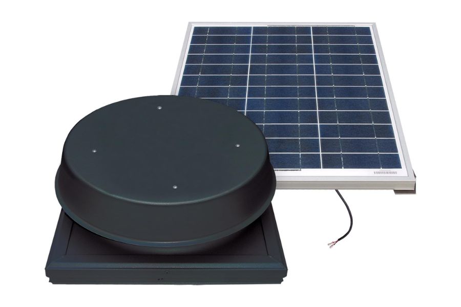 Curb Mounted Natural Light Solar Attic Fan