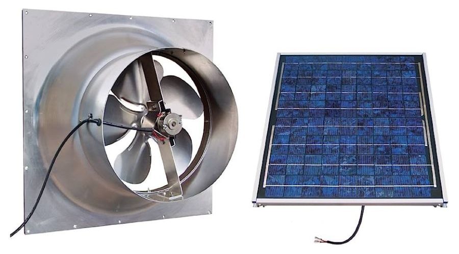 Gable Mounted Natural Light Solar Attic Fan