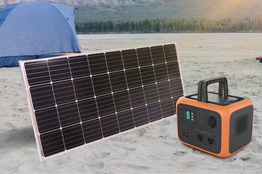 Solar generator for camping