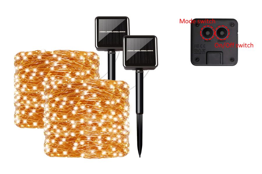 On/Off switch on solar fairy lights